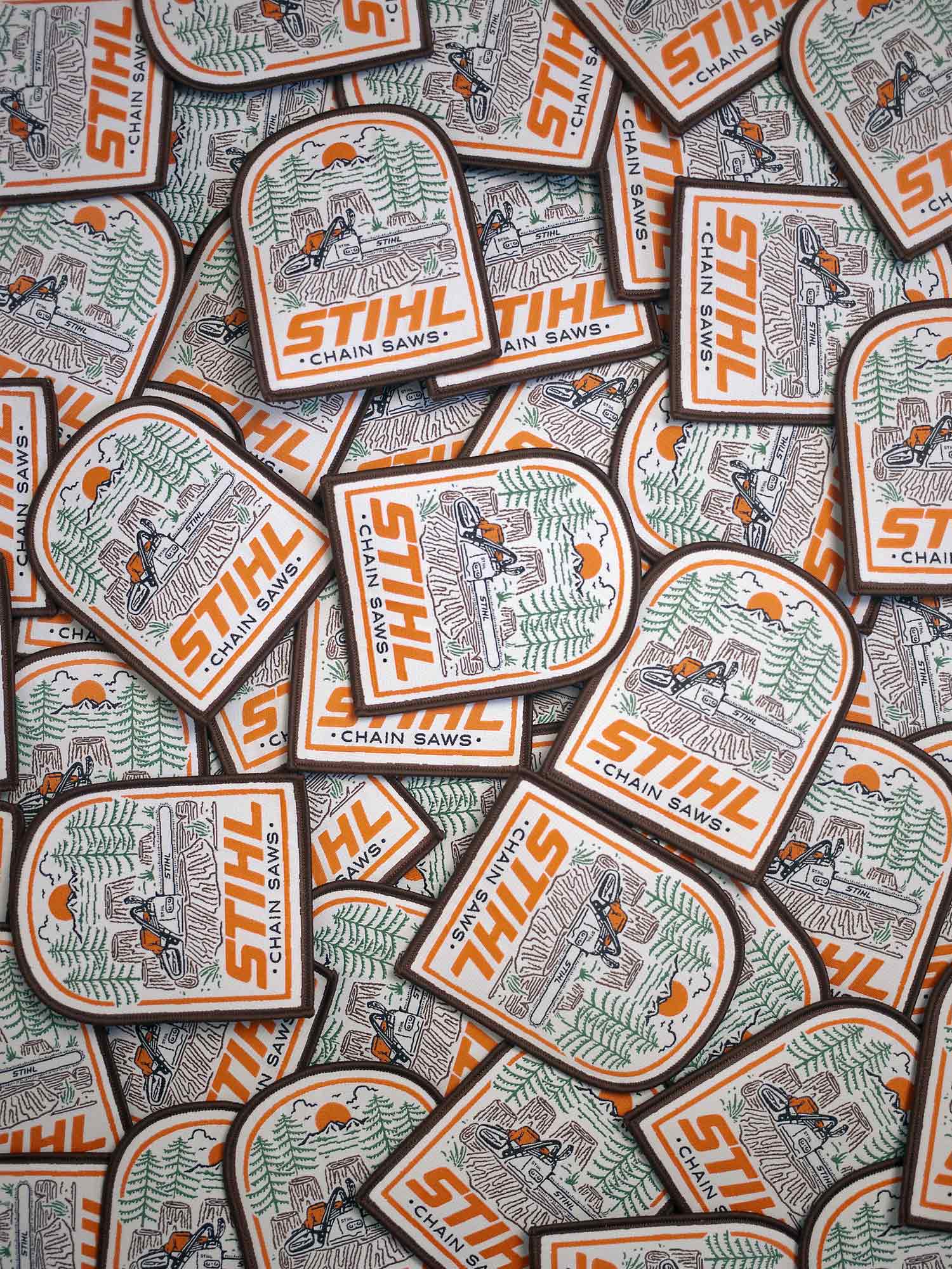 STIHL Into The Woods Iron On Patch