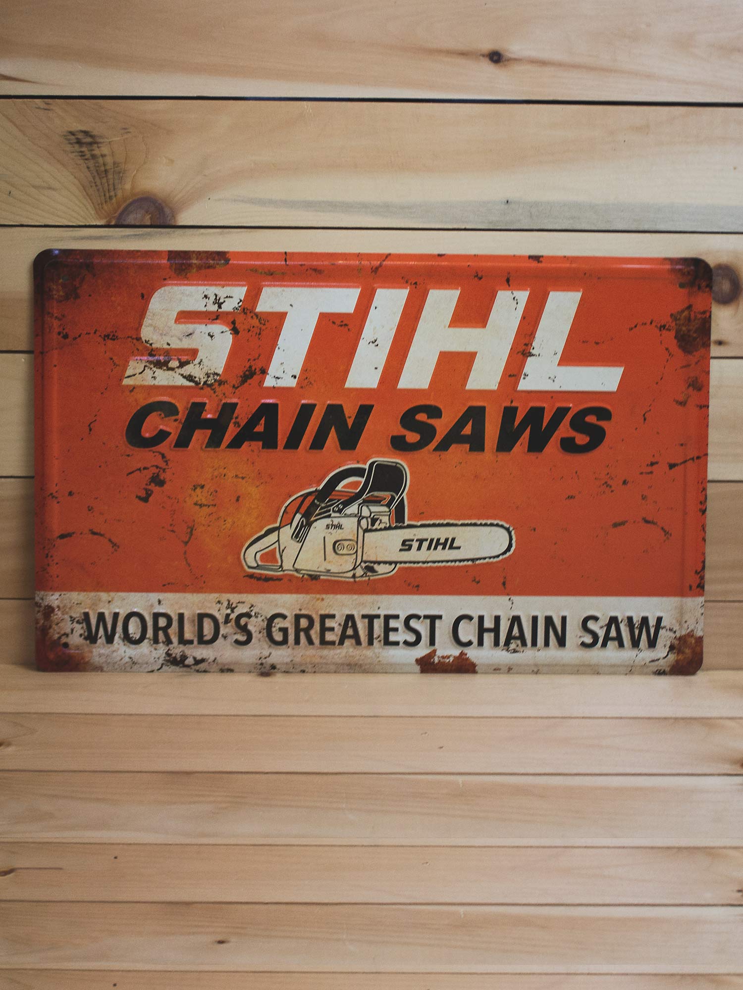 Enseigne en aluminium embossée STIHL